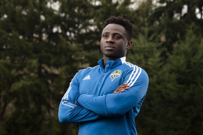 Yeimar Gómez Andrade is a Colombian center back playing for Seattle Sounders FC. (Bettina Hansen / The Seattle Times)