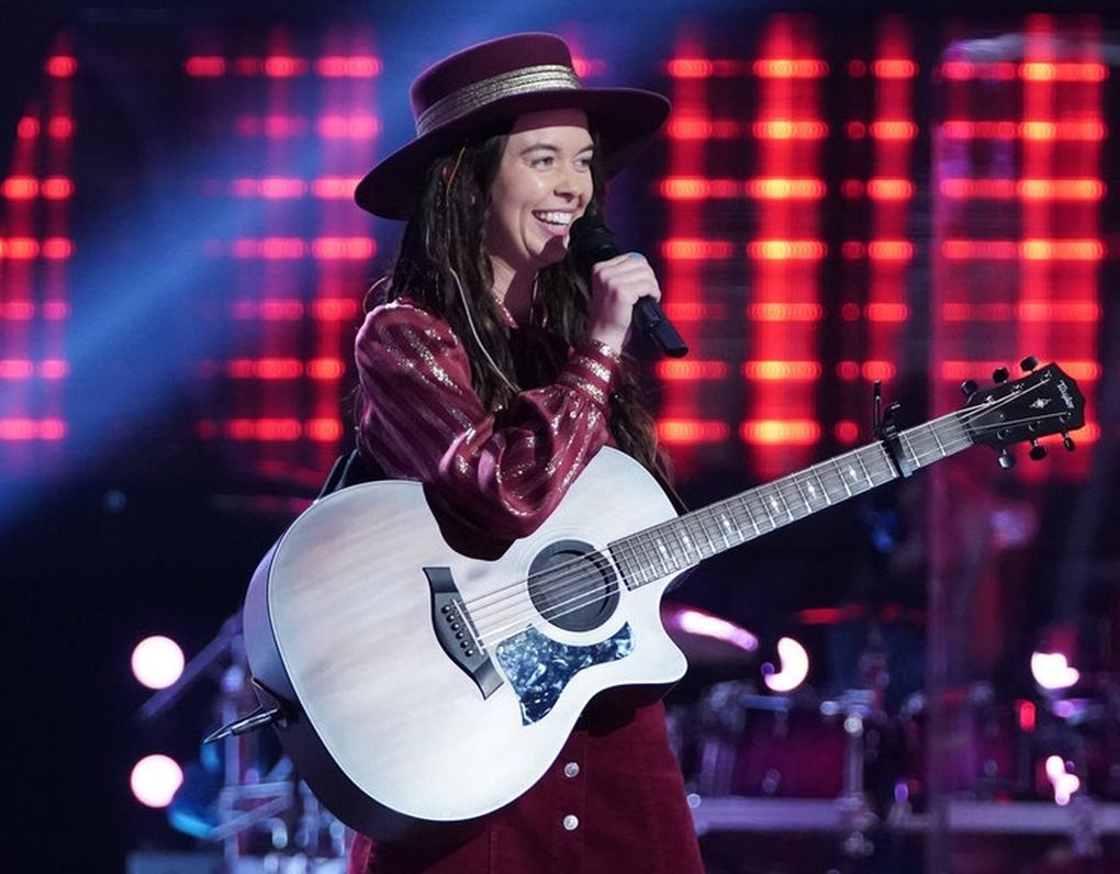 Savanna Woods, 26, from Stanwood, also became part of Team Kelly this season on “The Voice.” (Tyler Golden / NBC)