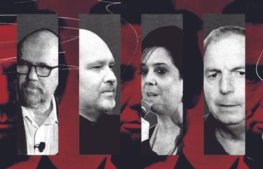 A civil war broke out in the Lincoln Project  as it antagonized Donald Trump, with leaders of the super PAC splintering over financial arrangements and revelations of online harassment by a top official. From left: Rick Wilson, Steve Schmidt, Jennifer Horn and John Weaver. (Mark Harris/The New York Times) — NO SALES; FOR EDITORIAL USE ONLY WITH NYT STORY SLUGGED LINCOLN PROJECT BY DANNY HAKIM, MAGGIE ASTOR and JO BECKER FOR MARCH 8, 2021. ALL OTHER USE PROHIBITED. —