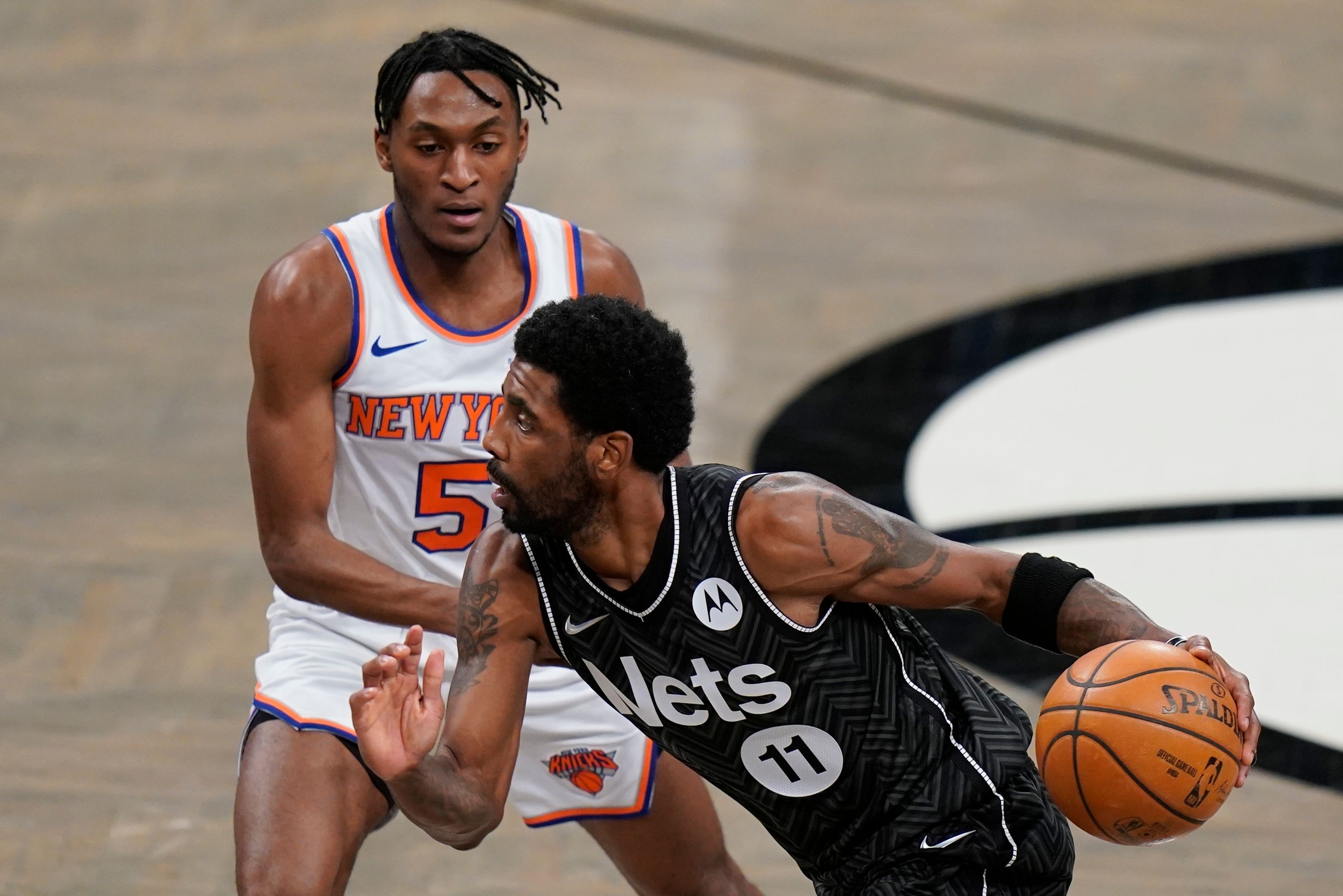 Irving s 34 Harden s triple double help Nets edge Knicks The Seattle Times