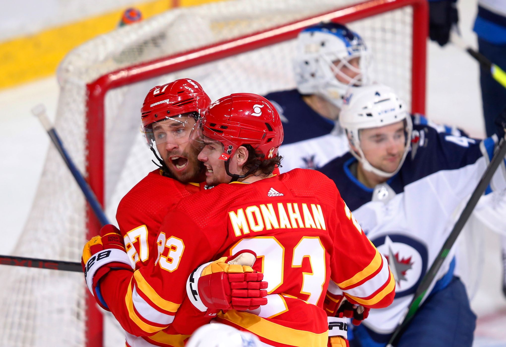 Johnny Gaudreau Sean Monahan Mark Giordano Calgary Flames Hockey