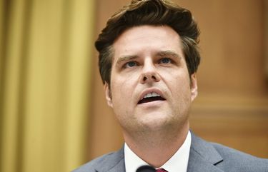 FILE – In this July 29, 2020 file photo Rep. Matt Gaetz, R-Fla., speaks during a House Judiciary subcommittee hearing on antitrust on Capitol Hill in Washington.  Federal prosecutors are examining whether Gaetz and a political ally who is facing sex trafficking allegations may have paid underage girls or offered them gifts in exchange for sex, two people familiar with the matter told The Associated Press on Friday, April 2, 2021. (Mandel Ngan/Pool via AP, File) WX304 WX304