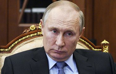 Russian President Vladimir Putin listens to Russian Human Rights ombudsman Tatyana Moskalkova during their meeting in the Kremlin in Moscow, Russia, Thursday, April 1, 2021. (Alexei Druzhinin, Sputnik, Kremlin Pool Photo via AP) XAZ104 XAZ104