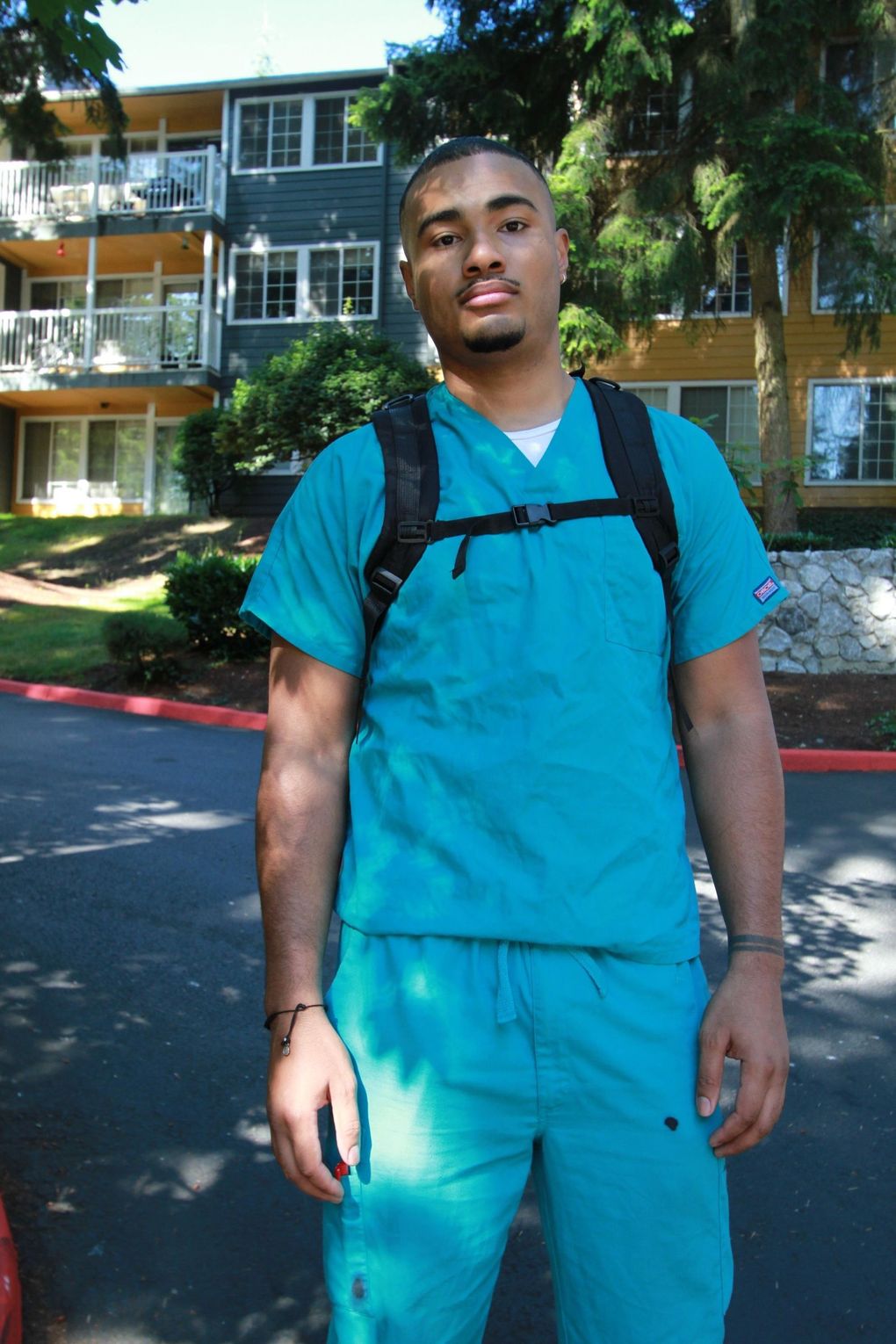 Cancer survivor Milton Wright is on his way to work at Seattle Children’s hospital, where he was once treated. (Courtesy of Garrett Lennington)