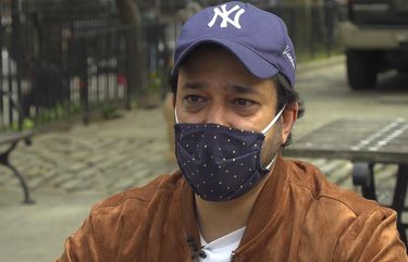 Ankur Chandra, 38, talks about his father’s experience with COVID-19, during an interview Tuesday, April 27, 2021, in New York. The New York-based consultant’s father is now recovering from COVID-19, alone in an apartment in Indiaâ€™s national capital region of Gurugram. (AP Photo/David Martin) NYJJ301 NYJJ301