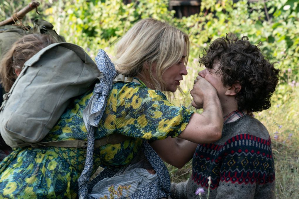 Emily Blunt and Noah Jupe return in the unsettlingly silent horror sequel “A Quiet Place Part II.” (Jonny Cournoyer / Paramount Pictures)