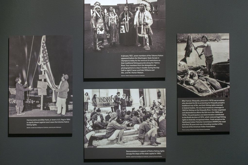 Case studies of local communities impacted by systemic racism are displayed in MOHAI’s “Stand Up Seattle: The Democracy Project” exhibit. (Courtesy of MOHAI)