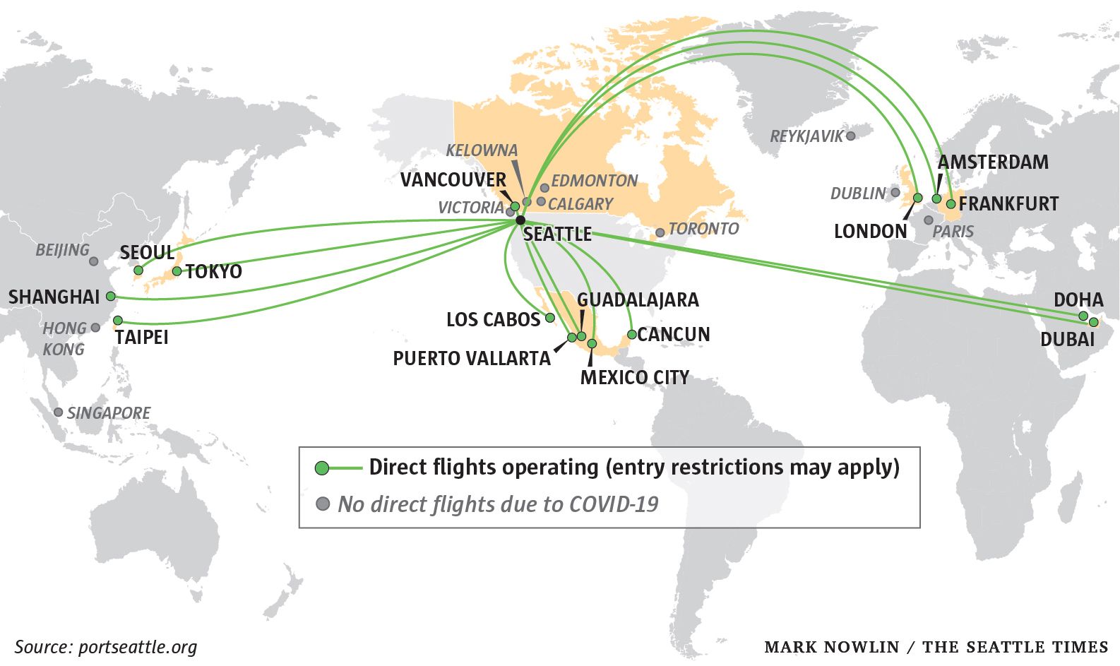 You can fly non stop from Seattle to 15 international destinations