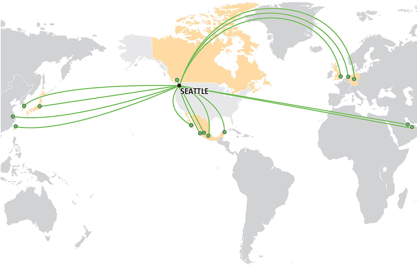 You can fly non stop from Seattle to 15 international destinations