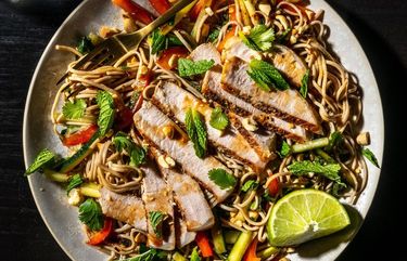FOR TZR ONLY

Spicy Pork With Vegetables and Soba Noodles. (Photo by Laura Chase de Formigny for The Washington Post).