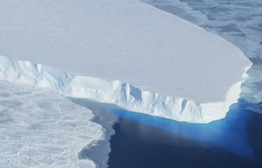 In an undated handout photo, the Thwaites Glacier in Antarctica.