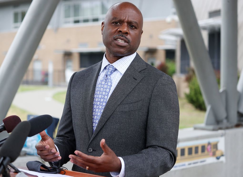 “We’re in a different environment right now so we’ll probably need to make some adjustments. But again, it’s ‘back to the future,’ if you will,” said Brent Jones, interim superintendent at Seattle Public Schools, on Thursday. (Ken Lambert / The Seattle Times)