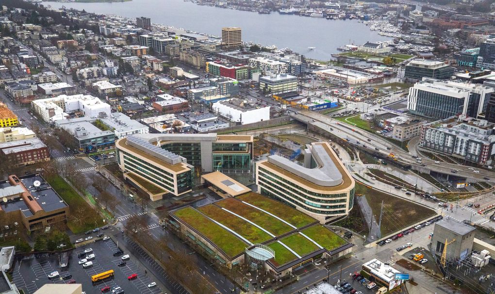 The Bill and Melinda Gates Foundation headquarters in Seattle’s South Lake Union in 2018. The Foundation, has a $50 billion endowment. (Ellen M. Banner / The Seattle Times, file)