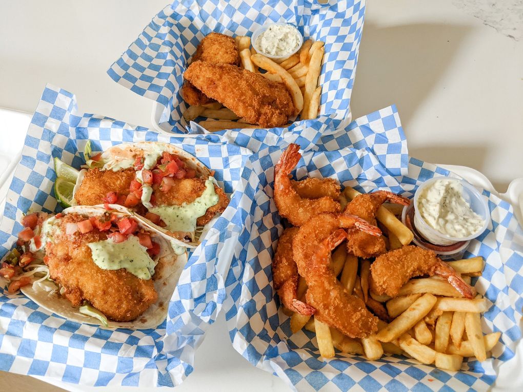 Swing by the Calvary Chapel parking lot Thursday through Saturday to grab fish tacos and more from Scotty’s food truck. (Jackie Varriano / The Seattle Times)