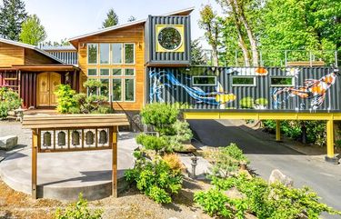 A beautiful, unique and artistic Vancouver, Wash., home built from 11 shipping containers of various colors has hit the market for $2 million.