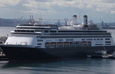 HOLLAND AMERICA AMSTERDAM CRUISE SHIP – SEATTLE – 062411
Holland America’s Amsterdam in port in Seattle before it’s trip to Alaska in 2011.  

