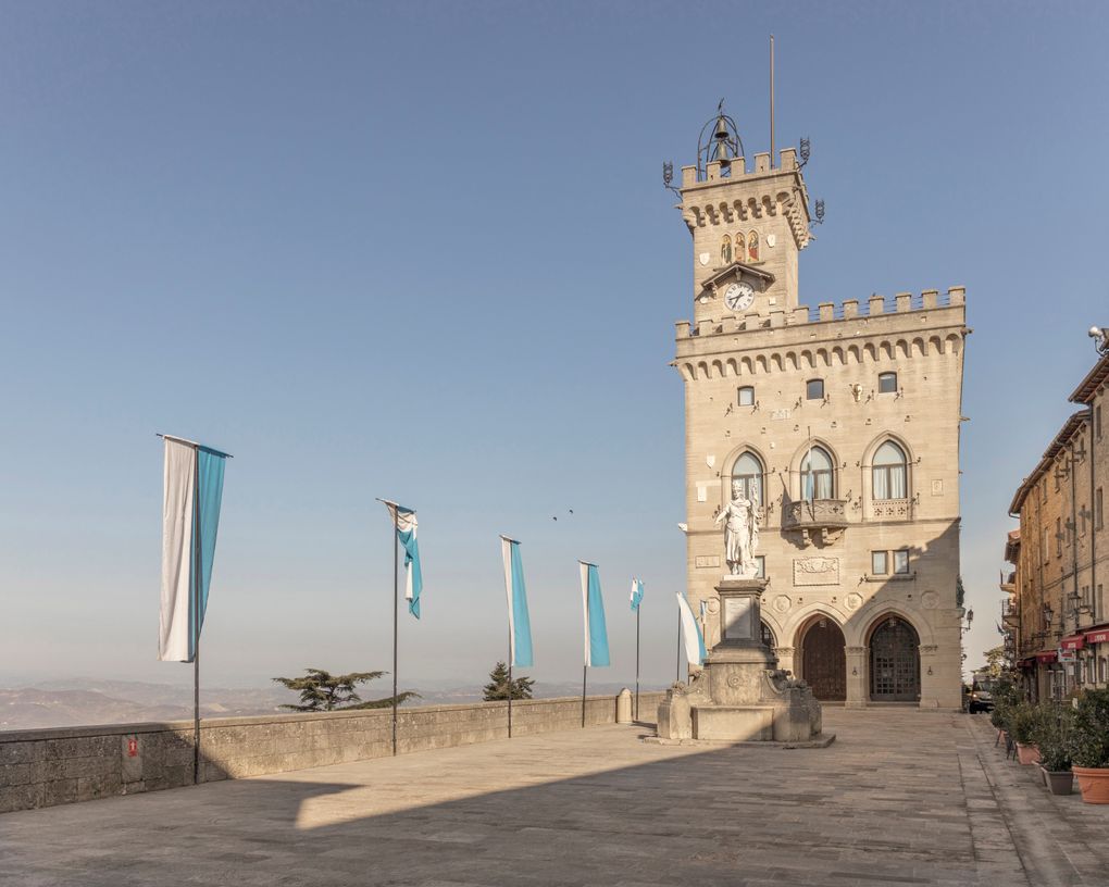Parliament square in Città di San Marino, San Marino. (Photo by Davide Bertuccio for The Washington Post).
