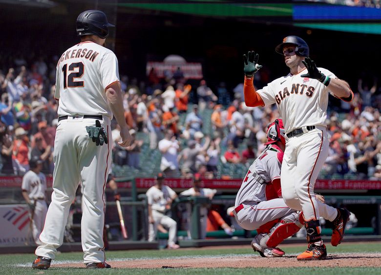 SF Giants' LaMonte Wade Jr. hits first career home run off a lefty