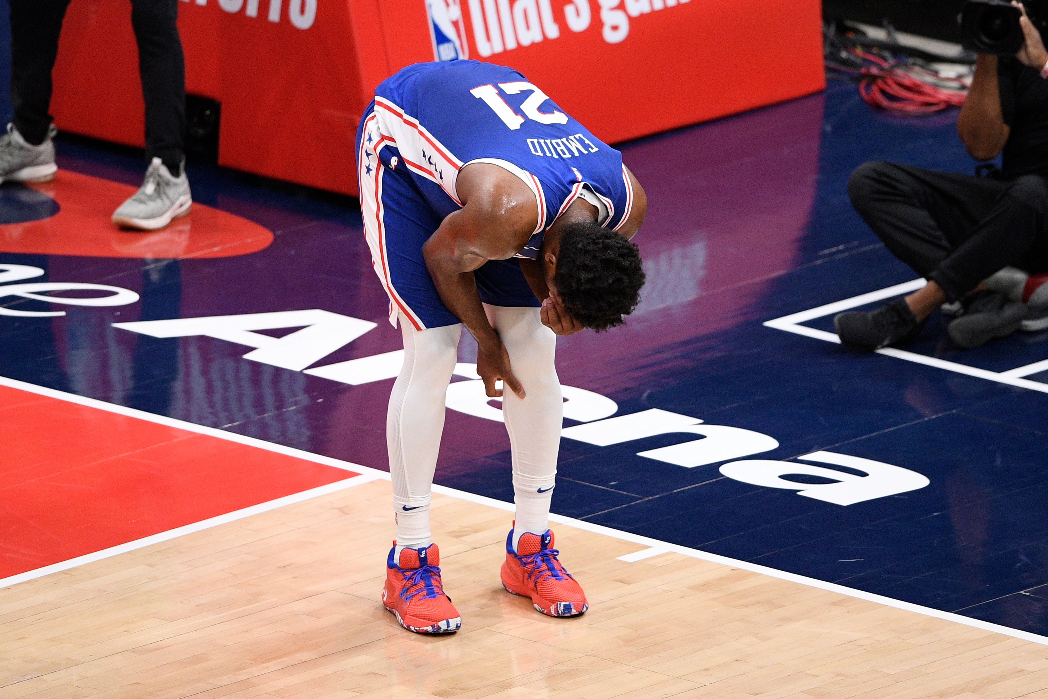 76ers’ Embiid Sits Out Game 5 With Meniscus Tear In Knee | The Seattle ...