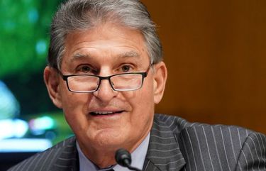 Sen. Joe Manchin III of West Virginia may be a Democrat. But he’s from a conservative state, and he’s not on board with big parts of President Joe Biden’s agenda. (Leigh Vogel/Pool/Getty Images/TNS) 18372211W 18372211W