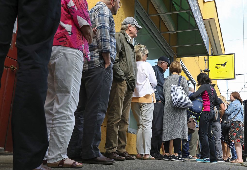 Lines were a frequent sight outside Junebaby even before chef Edouardo Jordan won Best New Restaurant in the U.S. and Best Chef in the Northwest in the 2018 James Beard Awards. (Ken Lambert / The Seattle Times, 2018)