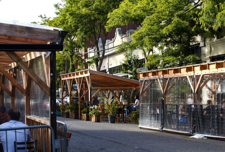 Seattle ups its outdoor dining game, Seahawks-style