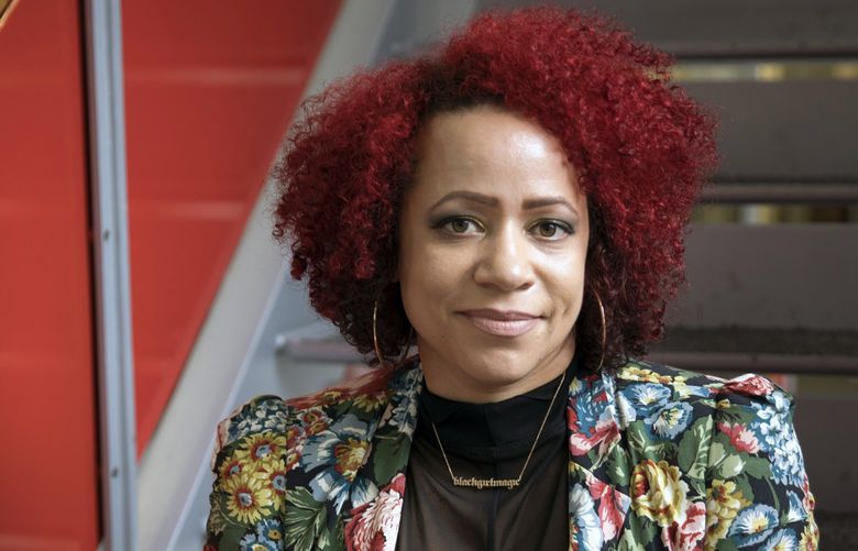 FILE — Nikole Hannah-Jones in New York on Oct. 10, 2017.  Hannah-Jones, a Pulitzer Prize-winning writer for The New York Times Magazine, was denied a tenured position at the University of North Carolina, after the university’s board of trustees took the highly unusual step of failing to approve the journalism department’s recommendation. (James Estrin/ The New York Times)
