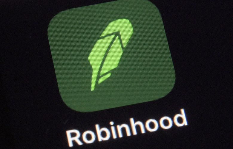 FILE – This Dec. 17, 2020 photo shows the logo for the Robinhood app on a smartphone in New York. Robinhood Financial (AP Photo/Patrick Sison) 