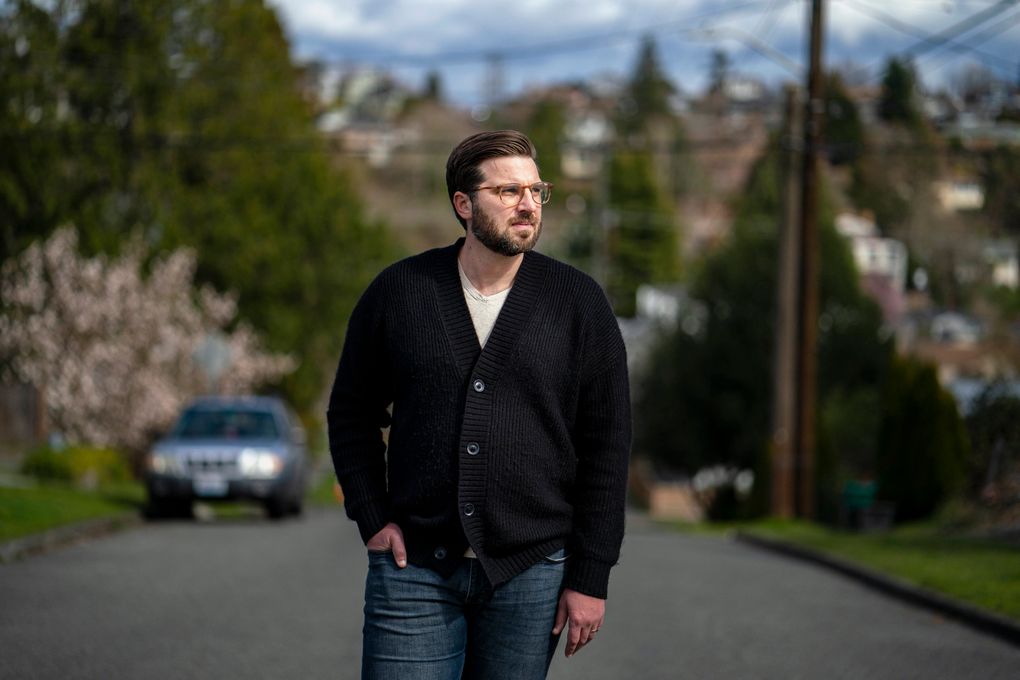 Paul Stroup, a former employee at Amazon, near his home in Seattle in March. Until recently, Stroup led corporate teams devoted to understanding warehouse workers. (Ruth Fremson / The New York Times)