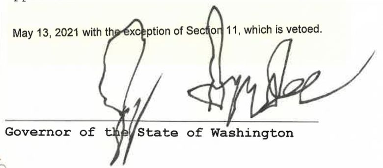 Gov. Inslee’s signature on HB 1336