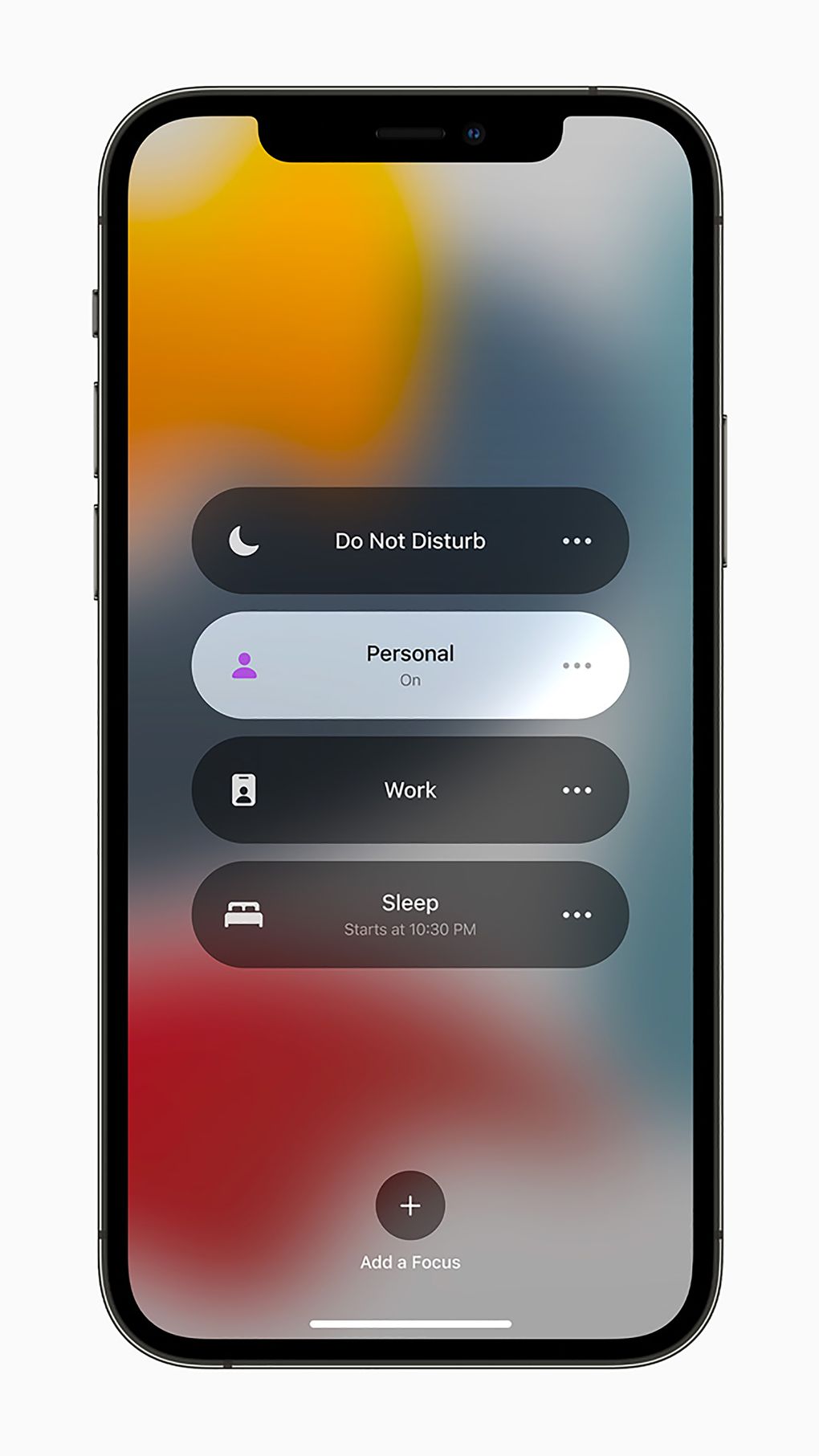 Apple’s Focus, a set of tools to set boundaries and minimize distractions throughout the day. (Apple via The New York Times)