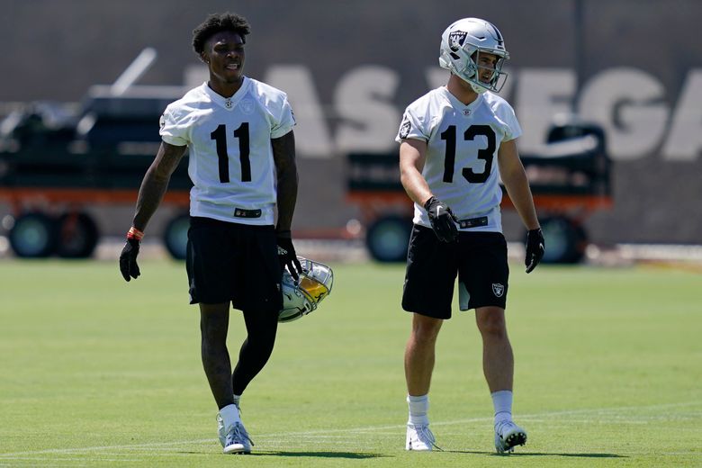 Las Vegas Raiders wide receiver Hunter Renfrow (13) catches an 11