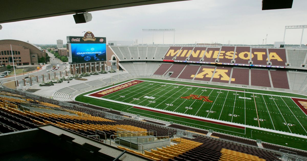 Minnesota Vikings football game at TCF Bank Stadium in Minneapolis,  Minnesota.