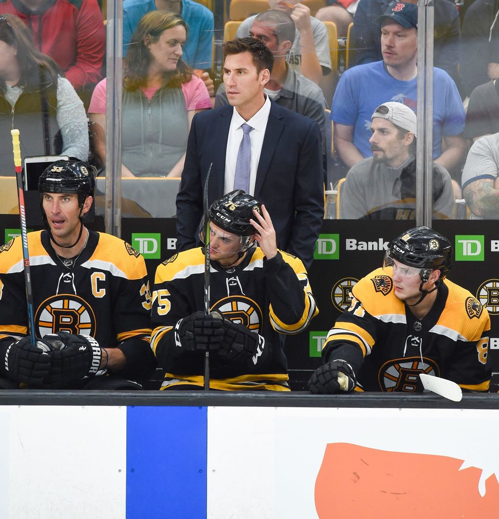 Providence Bruins coach Jay Leach seen during an undated Boston Bruins preseason game. (Brian Babineau / Boston Bruins / TNS)
