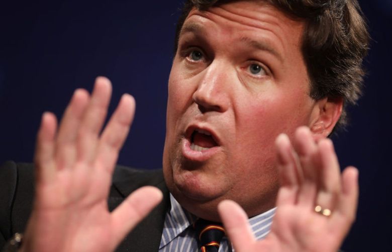 Fox News host Tucker Carlson speaks at the National Review Institute’s Ideas Summit at the Mandarin Oriental Hotel on March 29, 2019, in Washington, D.C. (Chip Somodevilla/Getty Images/TNS) 20379266W 20379266W