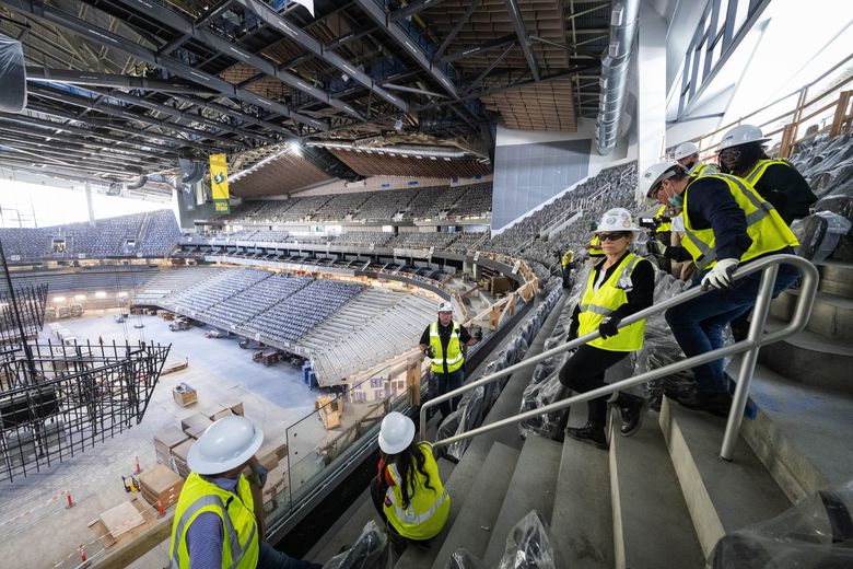 See the progress inside Climate Pledge Arena, future home of
