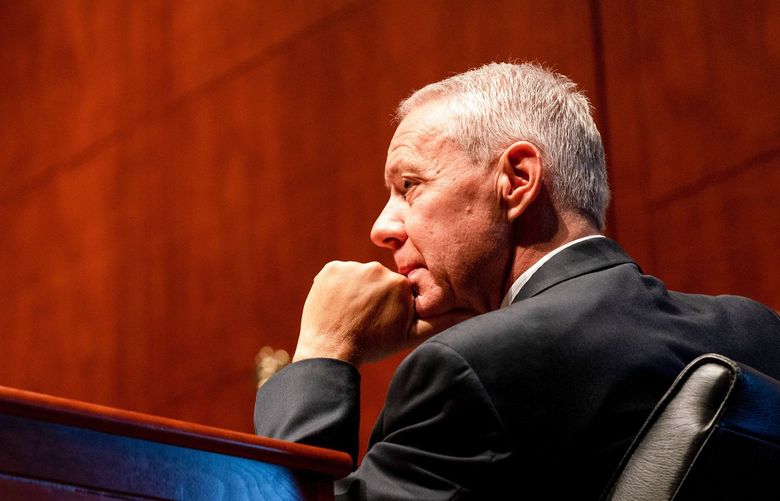 Rep. Ken Buck (R-Colo.) during a House Judiciary Committee hearing about oversight of the Department of Justice, on Capitol Hill in Washington, on June 24, 2020. Lawmakers are hearing from career officials who say that politics drove decisions on the sentencing of a presidential ally and on antitrust actions. (Anna Moneymaker/The New York Times) XNYT67