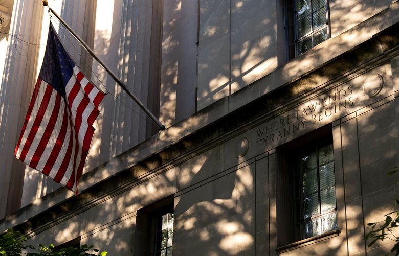 FILE – The Department of Justice building in Washington, June 15, 2021. (Stefani Reynolds/The New York Times) 