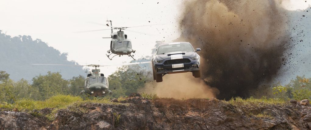 “F9” has so many explosions, and cars go into space even more than this! (Newell Todd / NBC Universal)