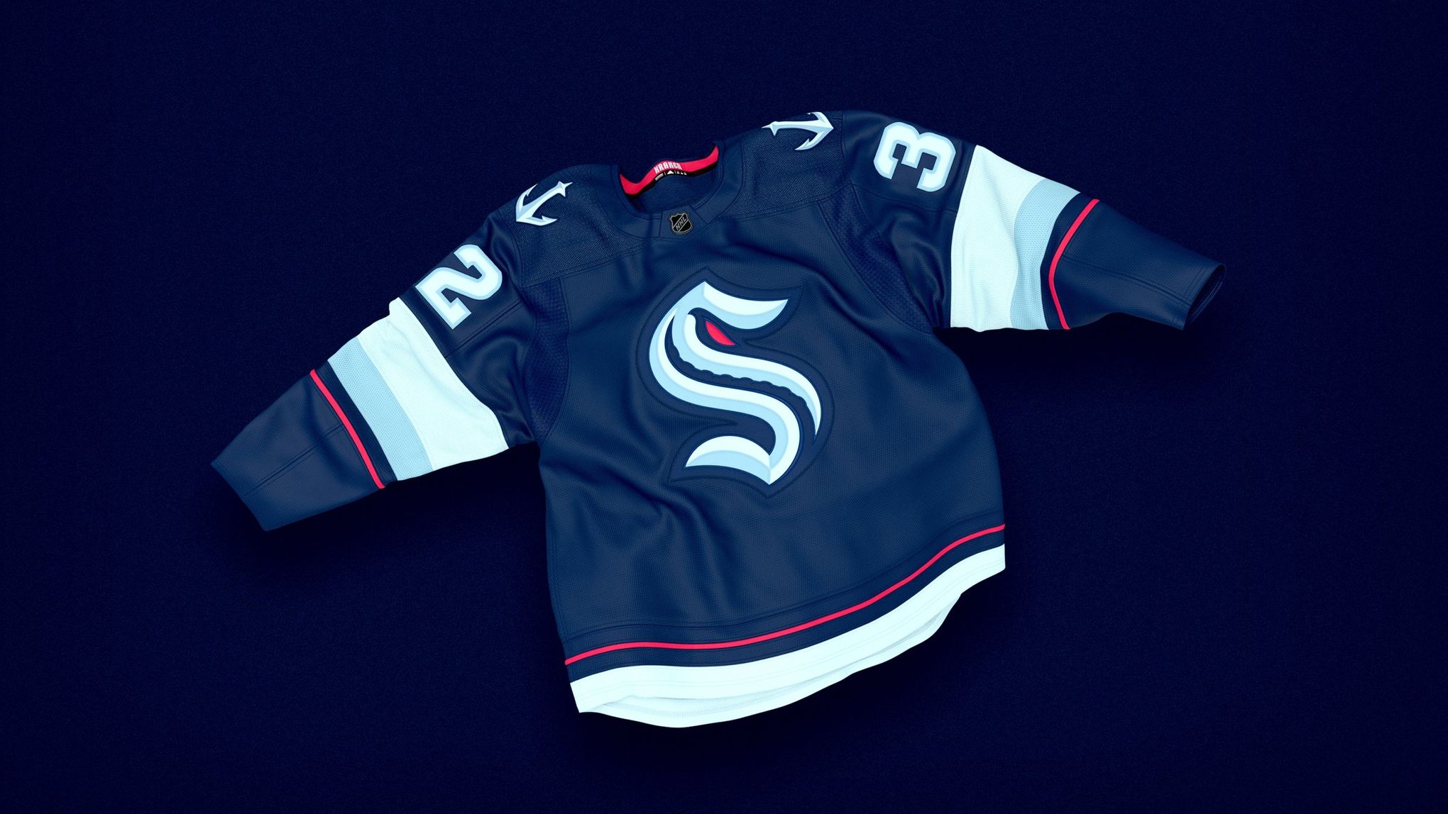 Seattle Kraken 2021 32th New Team Home Road Stitched Hockey