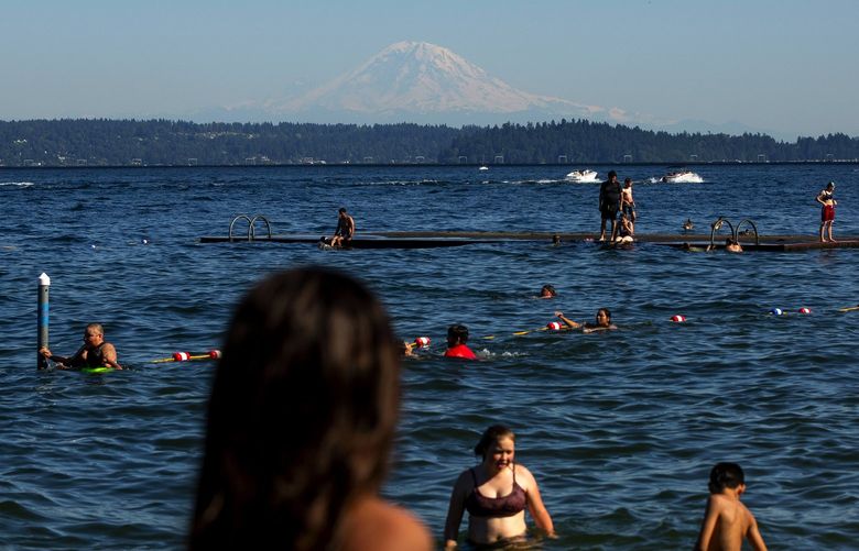 MADRONA BEACH – HEAT WAVE – 062621


People cool off in Lake Washington at Madrona Beach on Saturday, June 26, 2021 in Seattle. Saturday was the hottest June day on record in Seattle at 97 degrees surpassing the previous record of 96 degrees in 2017.