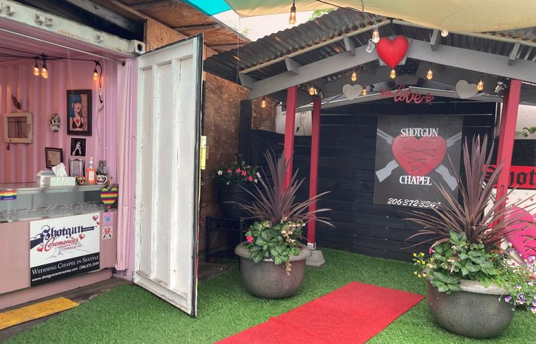 You could theoretically get married at the Shotgun Chapel at the Georgetown Trailer Park Mall.