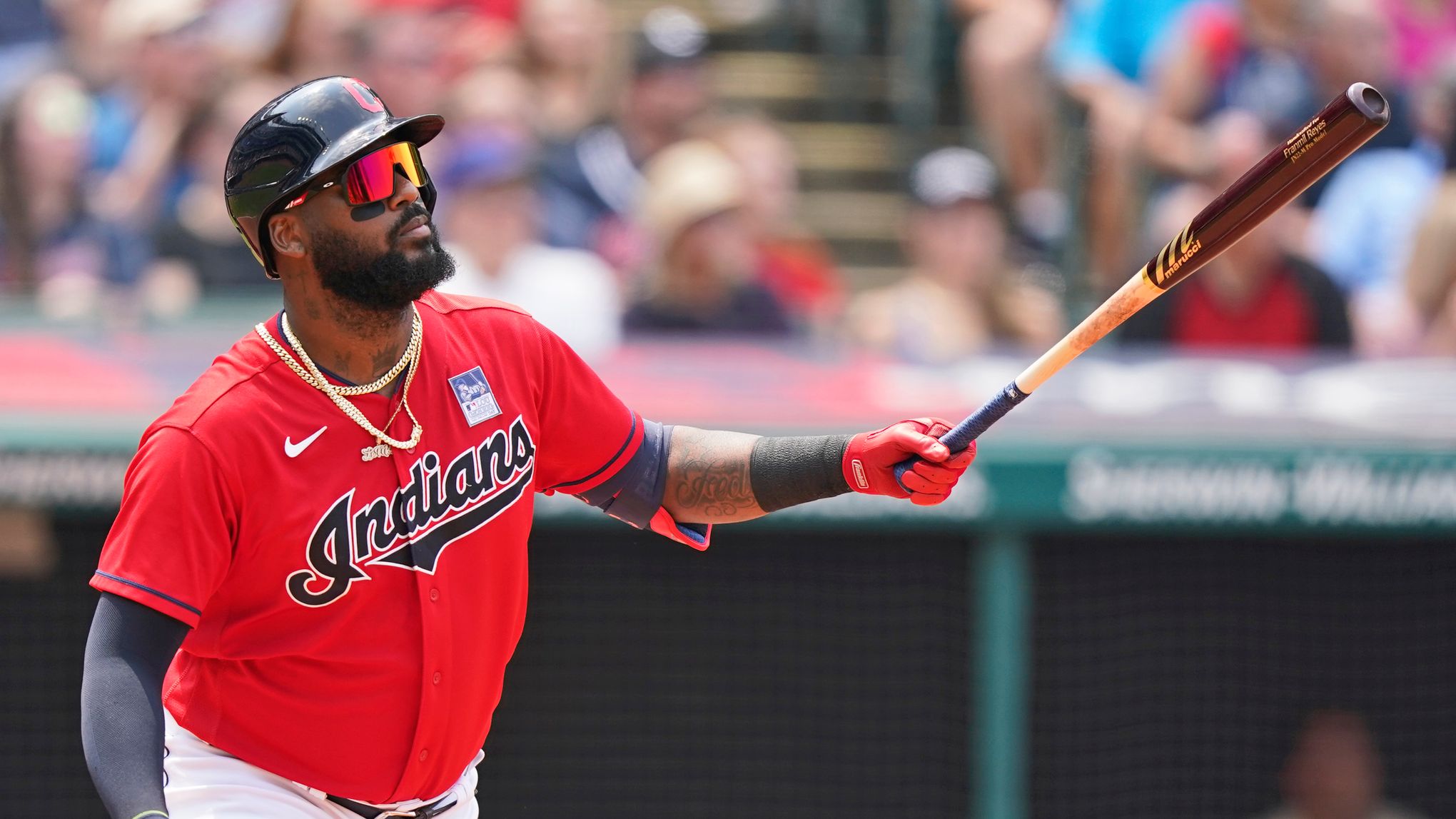 Reyes 2 HRs, drive almost hits bicyclist, Indians top Cards