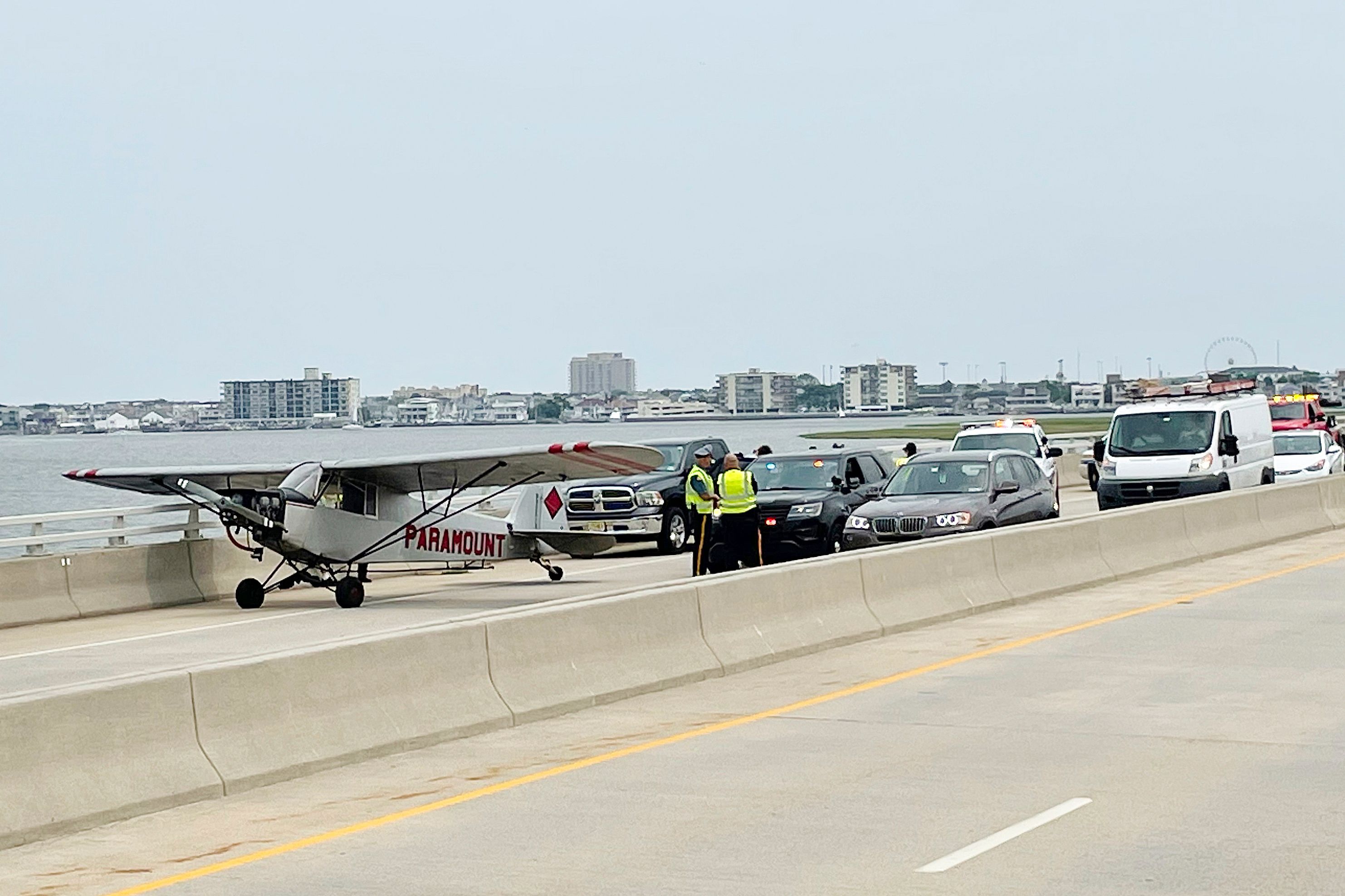 Pilot 18 lands banner plane on New Jersey bridge no injuries