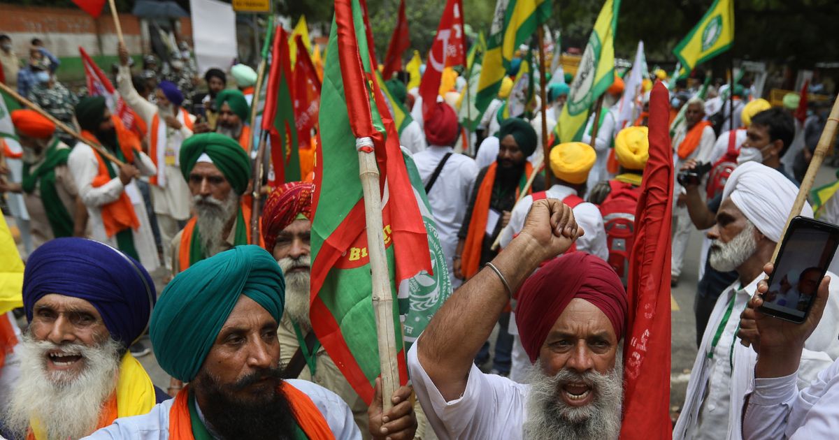 Indian farmers protest agriculture laws near Parliament | The Seattle Times