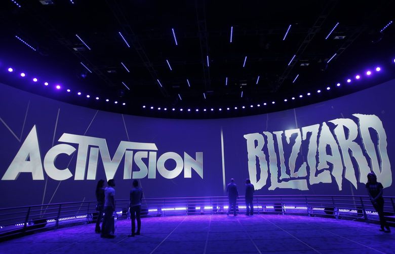 FILE – This June 13, 2013 file photo shows the Activision Blizzard Booth during the Electronic Entertainment Expo in Los Angeles.   (AP Photo/Jae C. Hong, File) NYBZ204 NYBZ204