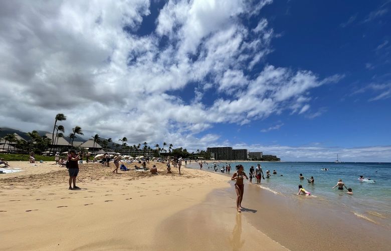 Lahaina on Maui in Hawaii was busy with tourists in July.