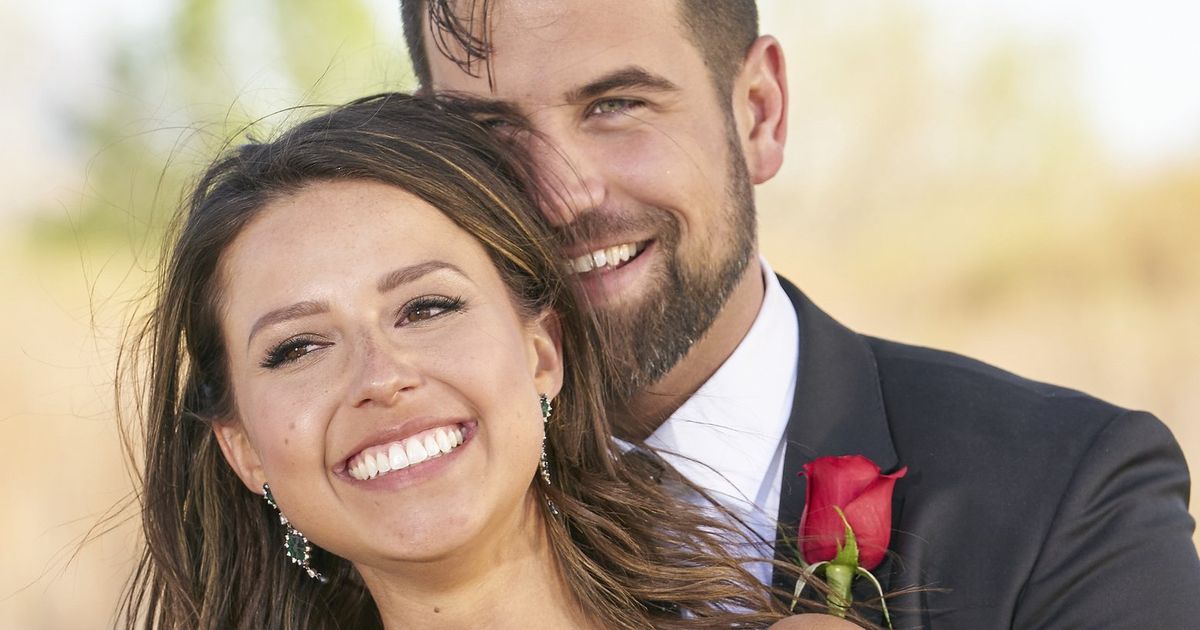 Bachelorette Katie Thurston, of Renton, and fiancé Blake Moynes reveal