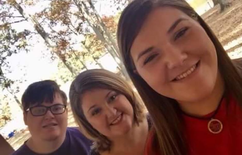 A selfie showing Curt, his mother, Christy, and younger sister, Cayla. MUST CREDIT: Courtesy of Christy Walker Carpenter.