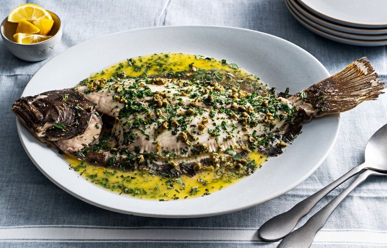 Baked Flounder With Herb Butter. MUST CREDIT: Photo by Scott Suchman for The Washington Post.